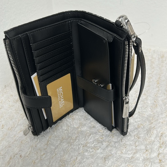 Michael Kors Silver and Black Wallet - Picture 7 of 10